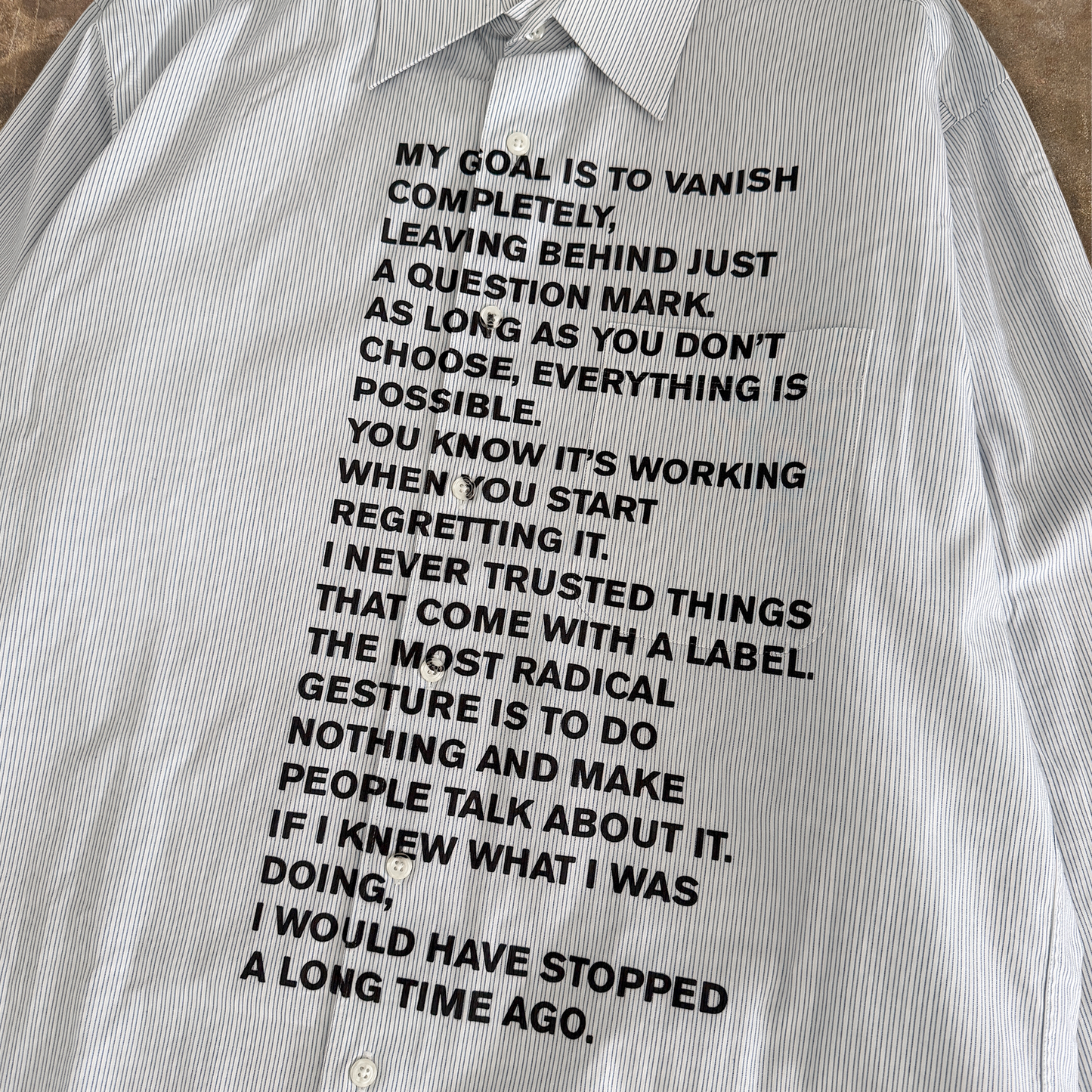 vanish button down