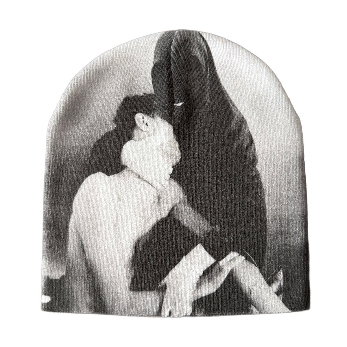 holding beanie
