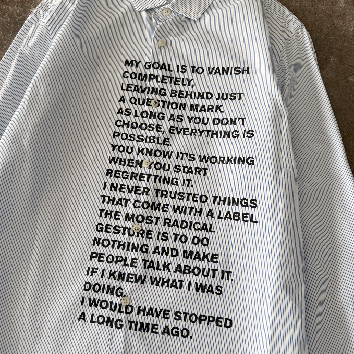 vanish button down